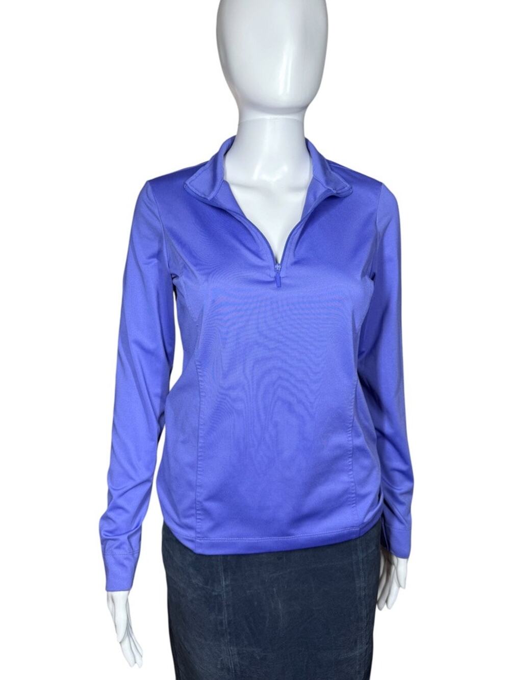 EP Pro Tour Tech Purple Long Sleeve Quarter Zip Golf Shirt Size XS
